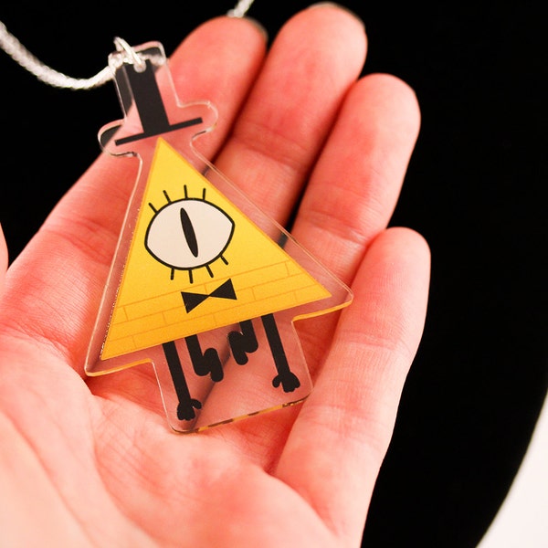 SALE! Gravity Falls Bill Cipher inspired pendant necklace