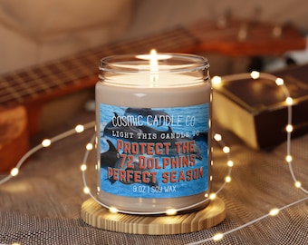 Miami Dolphins perfect season candle, candle for Miami Dolphins fans, football candle, candle gifts, custom candles