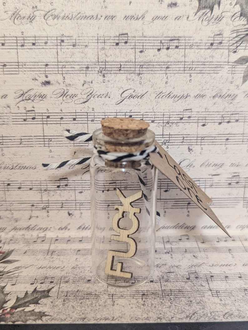 Last Fuck in a Jar, My last F, Joke gift, gag gift, sweary gift, sassy gift, no fox given, zero fucks given, no fucks left to give image 1