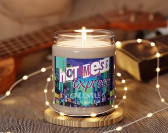 hot mess express candle, affirmation candles, scented soy candles, candle gifts, funny gifts, funny candle gifts, jokes