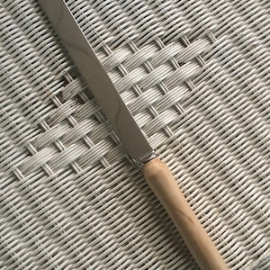 Knife, Bread, stainless steel with Maple handle