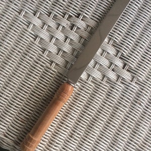 Cuchillo, Pan, acero inoxidable con mango de madera
