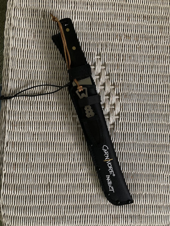 Machete, 17,5" long with Water Buffalo handle + small utility knife