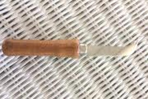 Knife, Cheese, small, stainless steel with Osage Orange handle