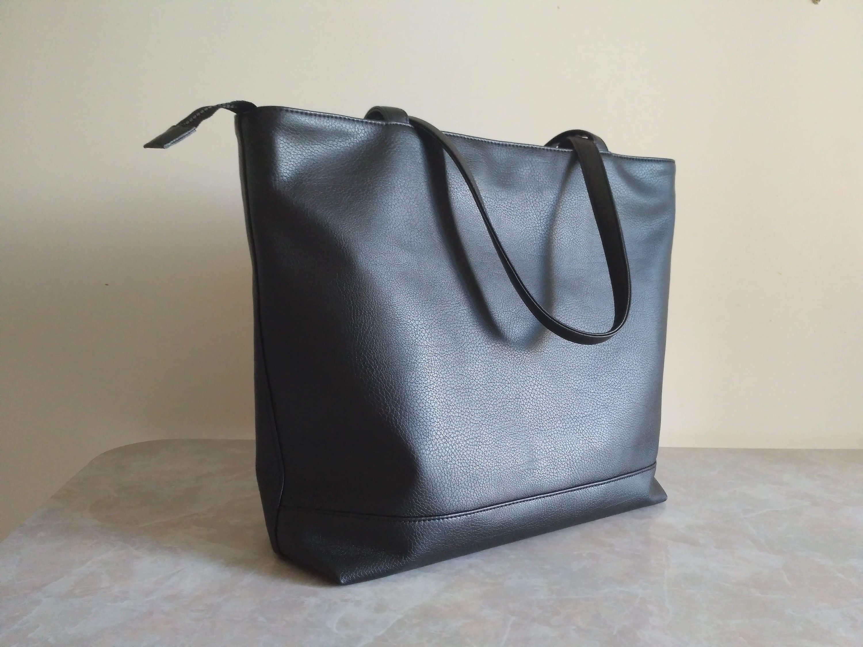 Laptop bag women Vegan leather bag Shoulder bag Large tote Etsy