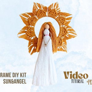 DIY Macrame Sun Angel: Step-by-Step Video Tutorial and PDF Guide