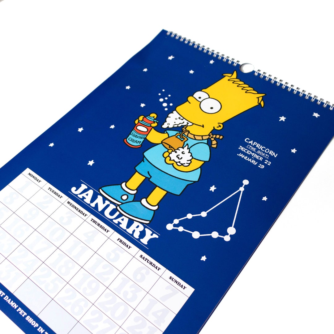 The Simpsons 2024 Horoscope Wall Calendar A3 Etsy UK