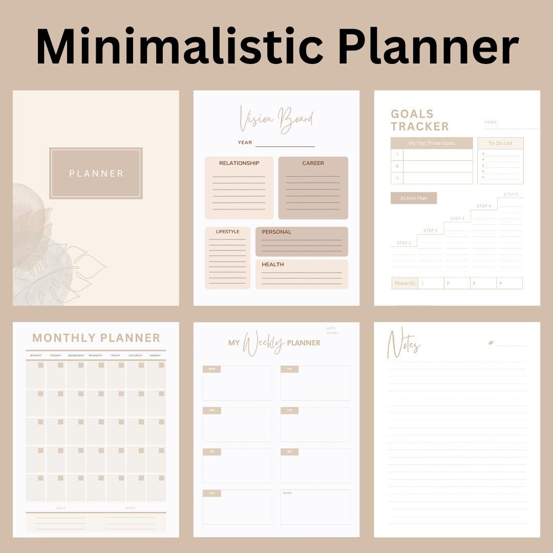 Digital Planner Download Monthly Planner Digital Download Weekly