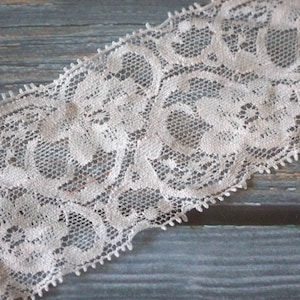 Lace Elastic-2 1/4&quot;  Wide Stretch Lace, Ivory-10  1/2 yards