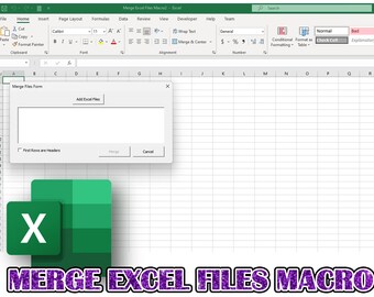 Modèle de macro de fusion de fichiers Excel