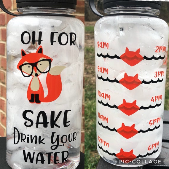 oh for fox sake water bottle 