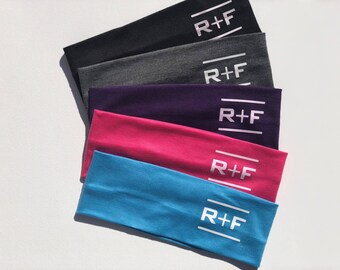 Rodan and Fields set of 10 R+F Cotton Headbands Assorted Colors Stretch Elastic Yoga Fashion Headband Teens Women Girls Head Band Hair W