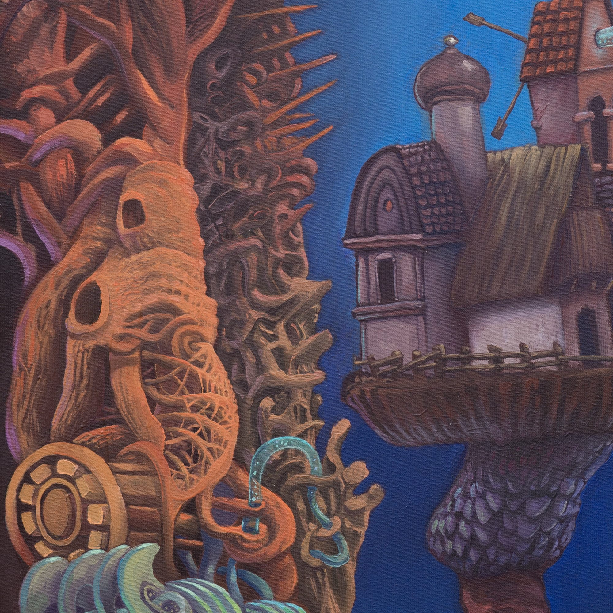 Surreal Ritual Surreal Ritual Painting. Struggle of Old Gods. Oil on Canvas - Etsy