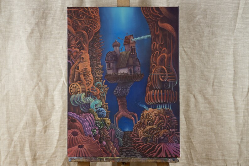 Surreal Ritual Surreal Ritual Painting. Struggle of Old Gods. Oil on Canvas - Etsy