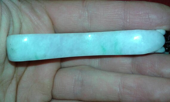 Untreated Jadeite A Jade Belt Buckle pendant Drag… - image 3