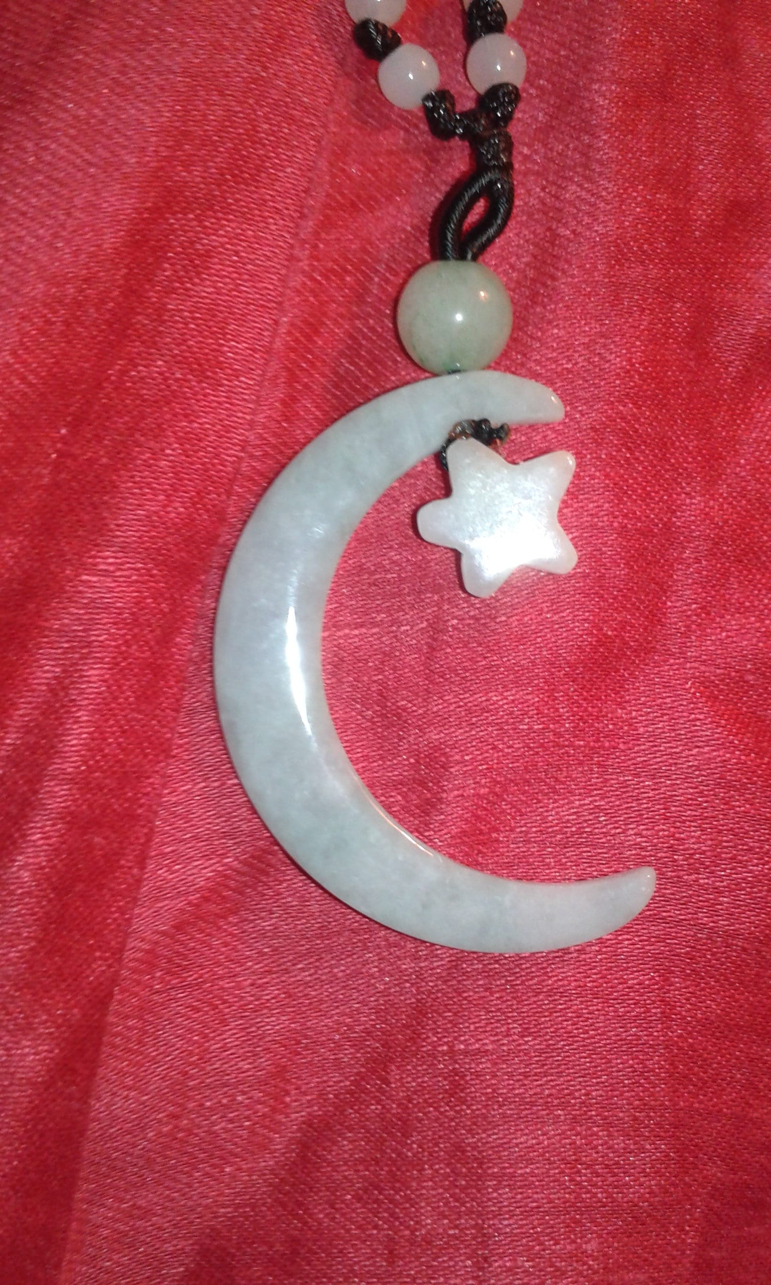 Untreated Jadeite Jade Crescent Moon and Star handmade Etsy