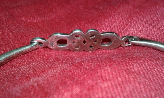 Solid sterling silver Celtic woven knot design br… - image 5
