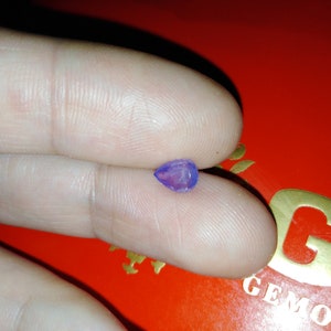 0,76 ct onbehandelde robijn paars roze saffier peer gefacetteerde natuurlijke losse aarde gedolven onverwarmde edelsteen - Prelovedbargains Treasurentreats