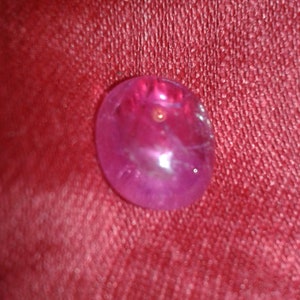 6,88 ct naturlig, endast utvunnen vid låg värme, oval cabochon, rubin, rosa safir, lös ädelsten, anpassad smyckestillverkning, monteringsring, dödsbohänge bild 8