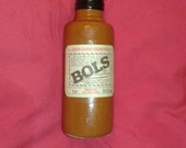 Brand new from the 1970s BOLS Gin bottle from Holland 50cl sized sandstone undamaged ceramic decor great for Indie films and man caves
