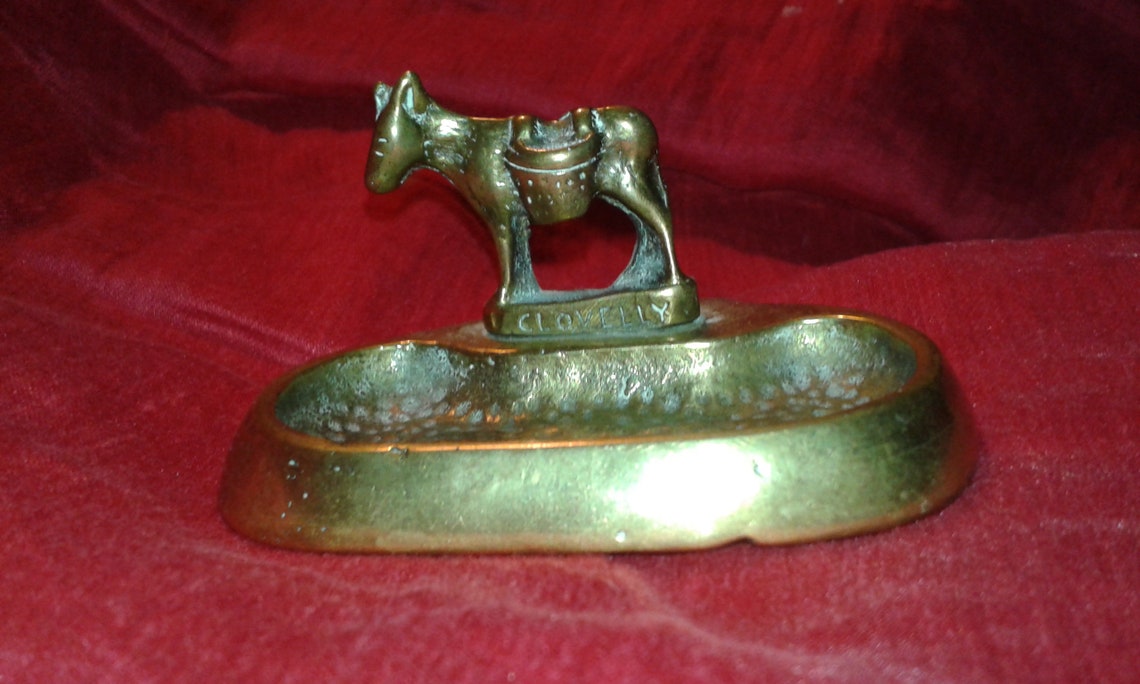 Brass Donkey Ashtray Animal Themed Smoking Gear Paraphernalia Etsy