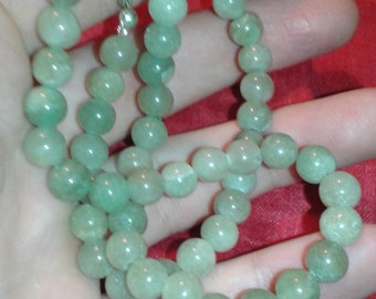 Aventurine untreated Earth mined gemstone rock beads on solid sterling silver woven filigree clasp.