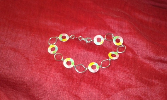 Solid sterling silver handpainted multicolour wat… - image 2