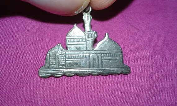 Solid sterling silver mosque bracelet charm Arabi… - image 6