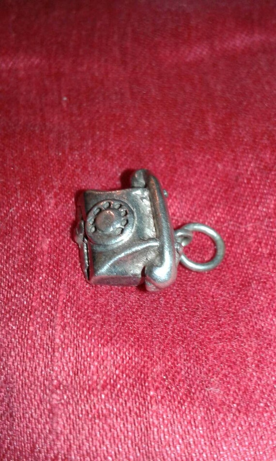 Solid sterling silver Nuvo telephone bracelet cha… - image 4