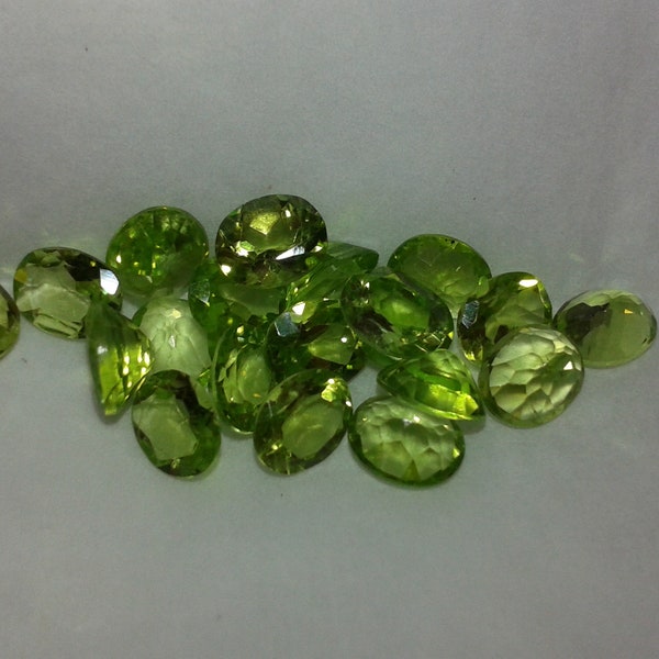 7.10ct Untreated Kashmiri peridot X 20 loose natural Earth mined gemstone custom jewellery making mounting gold platinum