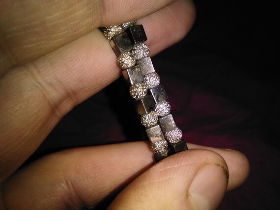 Solid sterling silver modernist styled bracelet -… - image 4