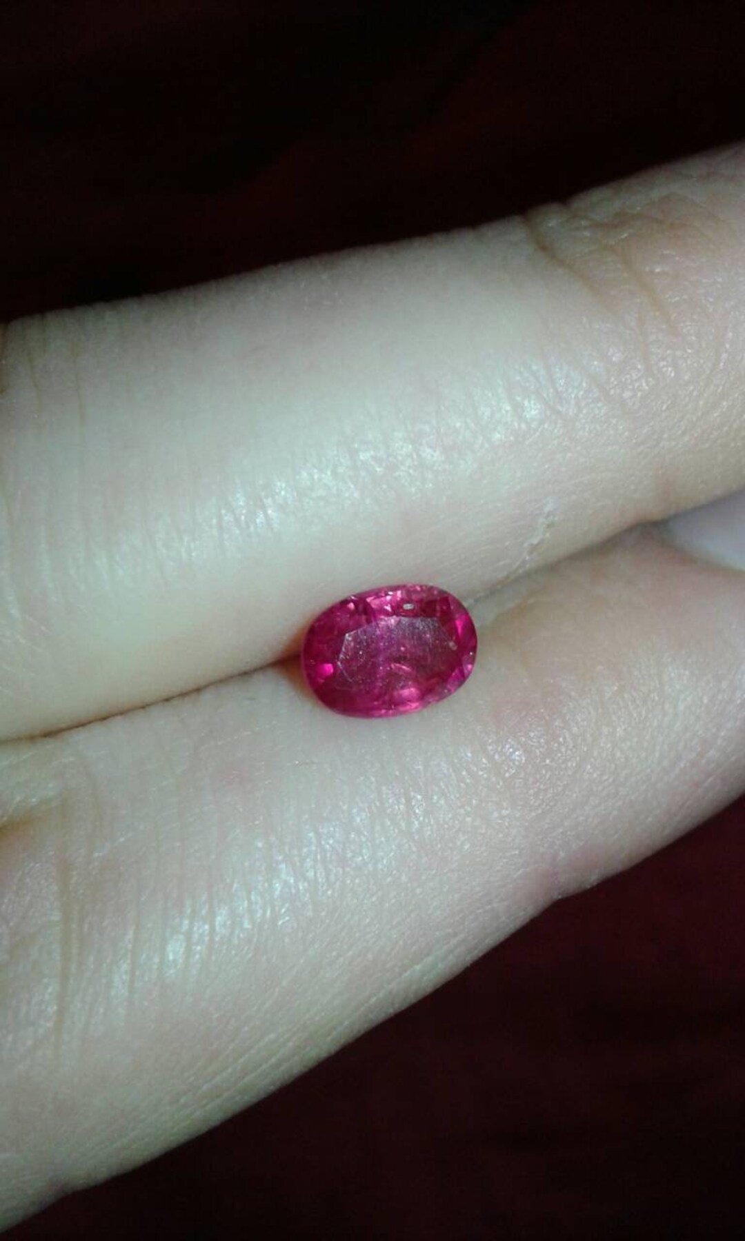 Heat Only Ruby Earth Mined 1.48ct Low Heat Only Ruby 8mmx5.5mmx3mm Lightsaber Sunrise ...
