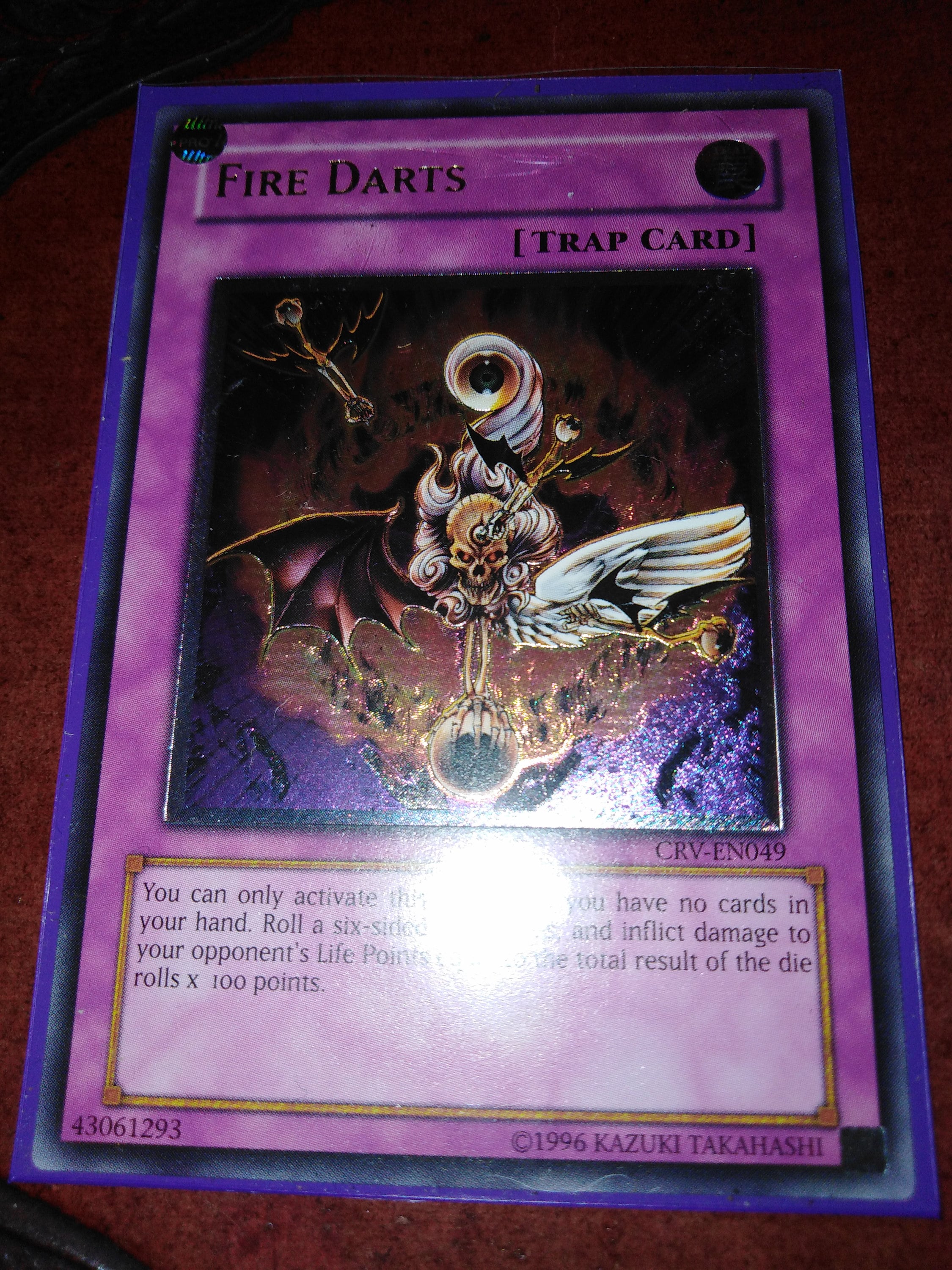 ファイヤー　カードダス FIRE DARTS CRV-EN049 Holo Shiny Yugioh Playing Trading Card