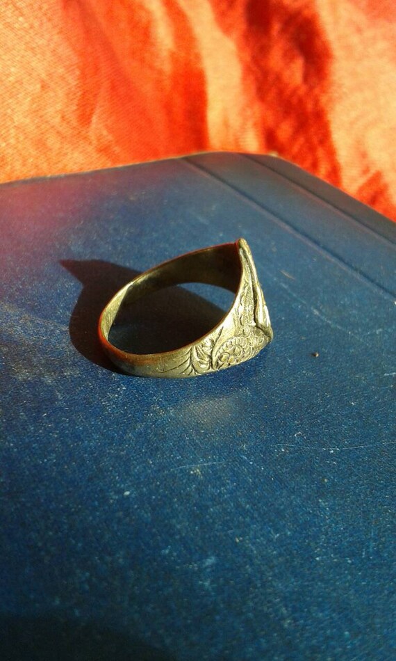 Solid sterling silver antique Blessing luck "Fu" … - image 4