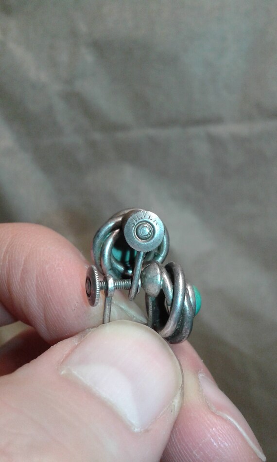 Solid sterling silver and untreated cabochon turq… - image 6