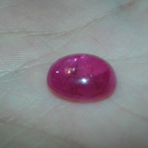 6,88 ct naturlig, endast utvunnen vid låg värme, oval cabochon, rubin, rosa safir, lös ädelsten, anpassad smyckestillverkning, monteringsring, dödsbohänge bild 6