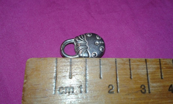 Solid sterling silver handbag lock bracelet charm… - image 6