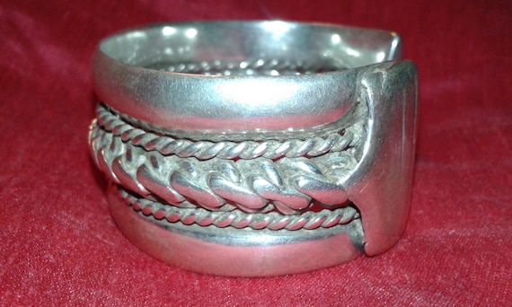 Solid sterling silver heavy 110g heavy chunk mens… - image 4