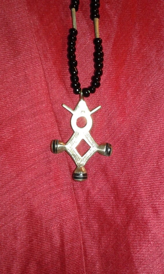 Collier Ethnique En Argent Massif - Style Afrique, Maroc, Inde, Islamique, Occasion