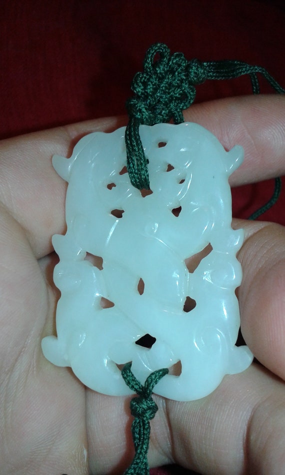 HeTian Mutton Fat white colour Nephrite Jade pend… - image 3