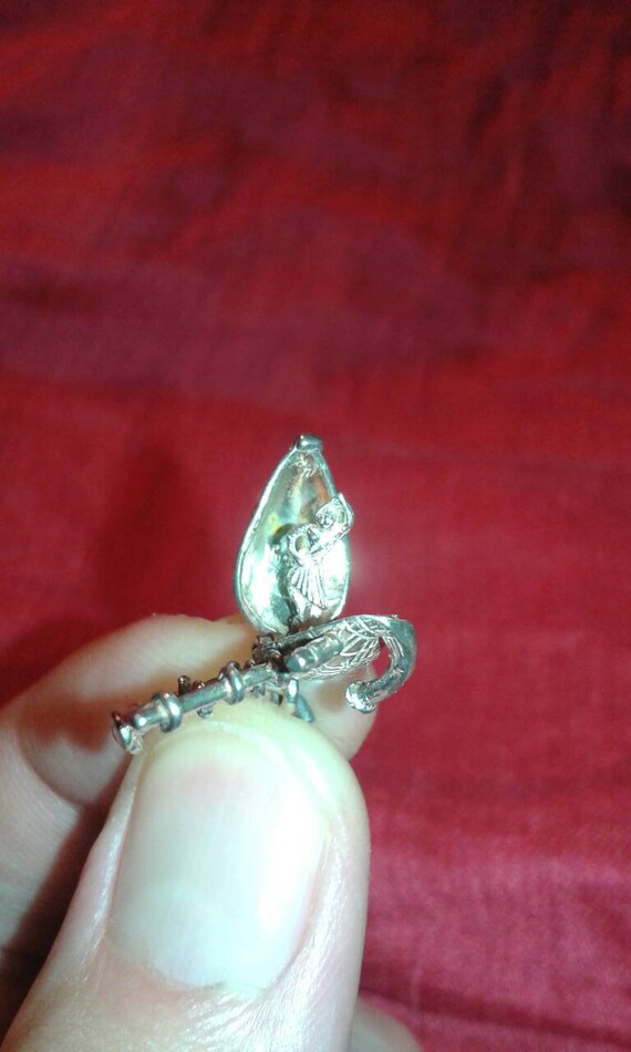 NUVO solid sterling silver bagpipes bracelet char… - image 2