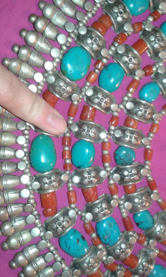 Tibetan untreated turquoise , untreated coral sol… - image 9