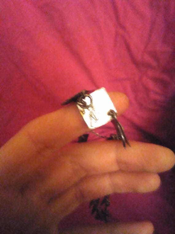 Solid sterling silver - Square polished silver pa… - image 13