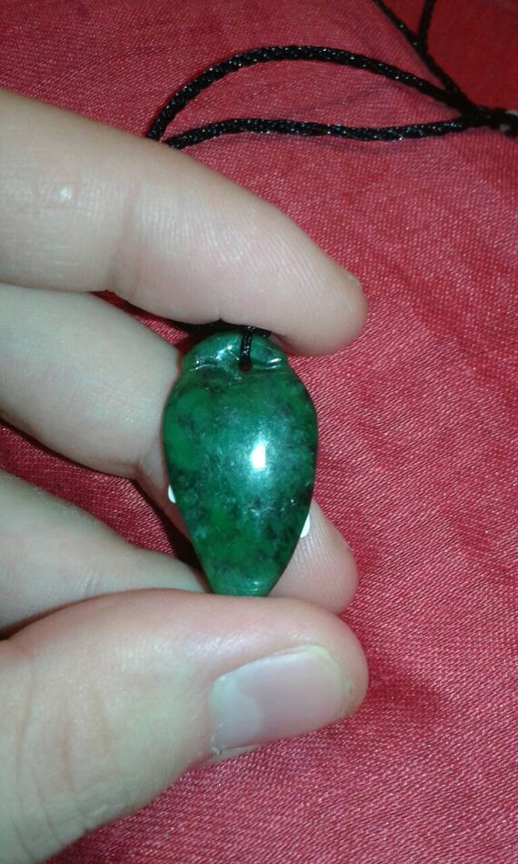 Dark Earthy green natural Jadeite Jade untreated … - image 5