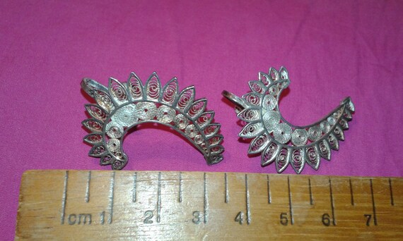 Solid sterling silver earrings Indian handmade tr… - image 10