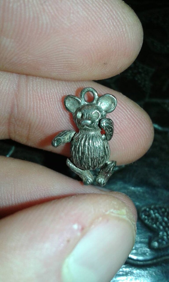 Moving solid silver teddy bear articulating 925 s… - image 8