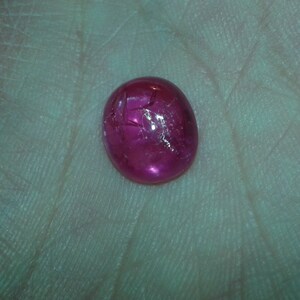 6,88 ct naturlig, endast utvunnen vid låg värme, oval cabochon, rubin, rosa safir, lös ädelsten, anpassad smyckestillverkning, monteringsring, dödsbohänge bild 10