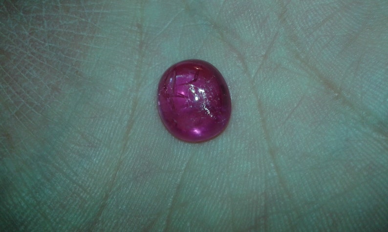 6,88 ct naturlig, endast utvunnen vid låg värme, oval cabochon, rubin, rosa safir, lös ädelsten, anpassad smyckestillverkning, monteringsring, dödsbohänge bild 10