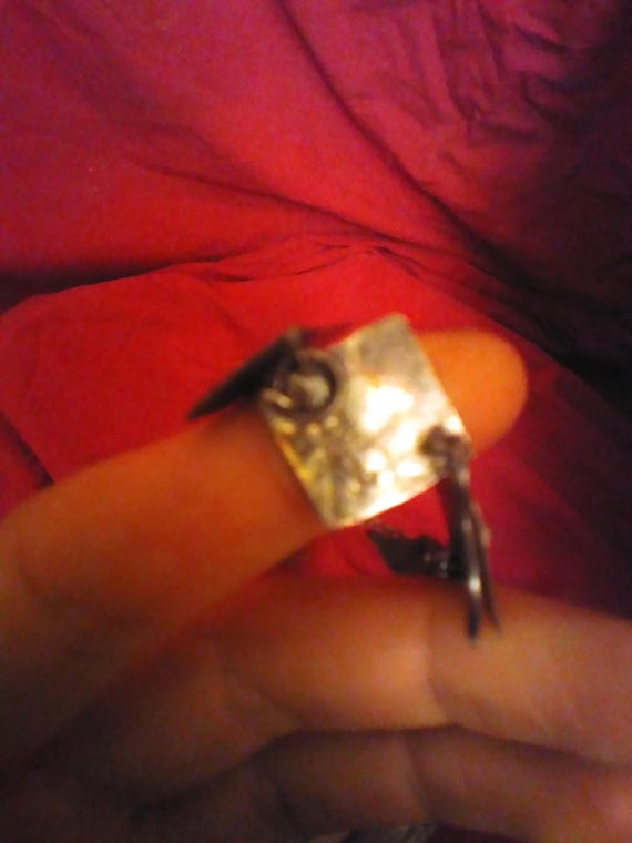 Solid sterling silver - Square polished silver pa… - image 10