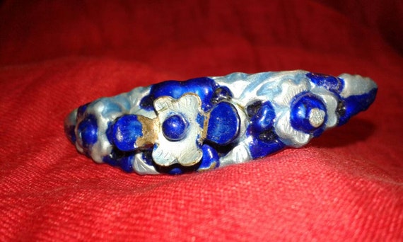 Hand applied enamel solid silver Antique Chinese … - image 1